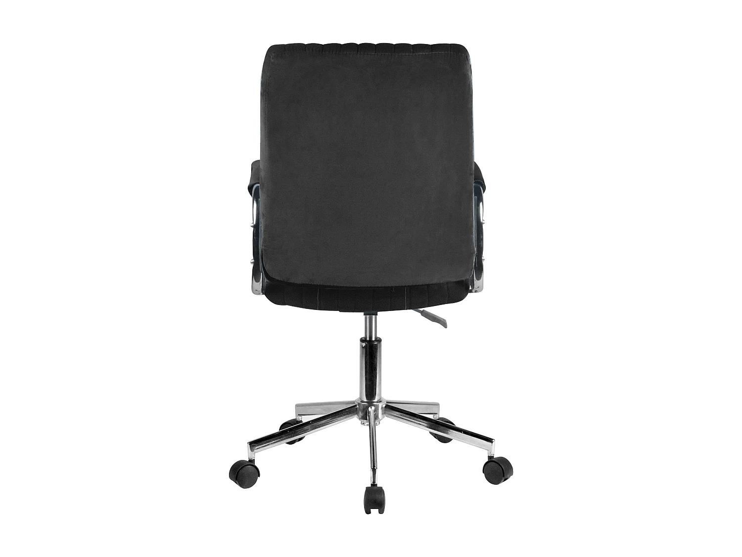 Chaise pivotante à roulettes velour AKORD FD24 Noir