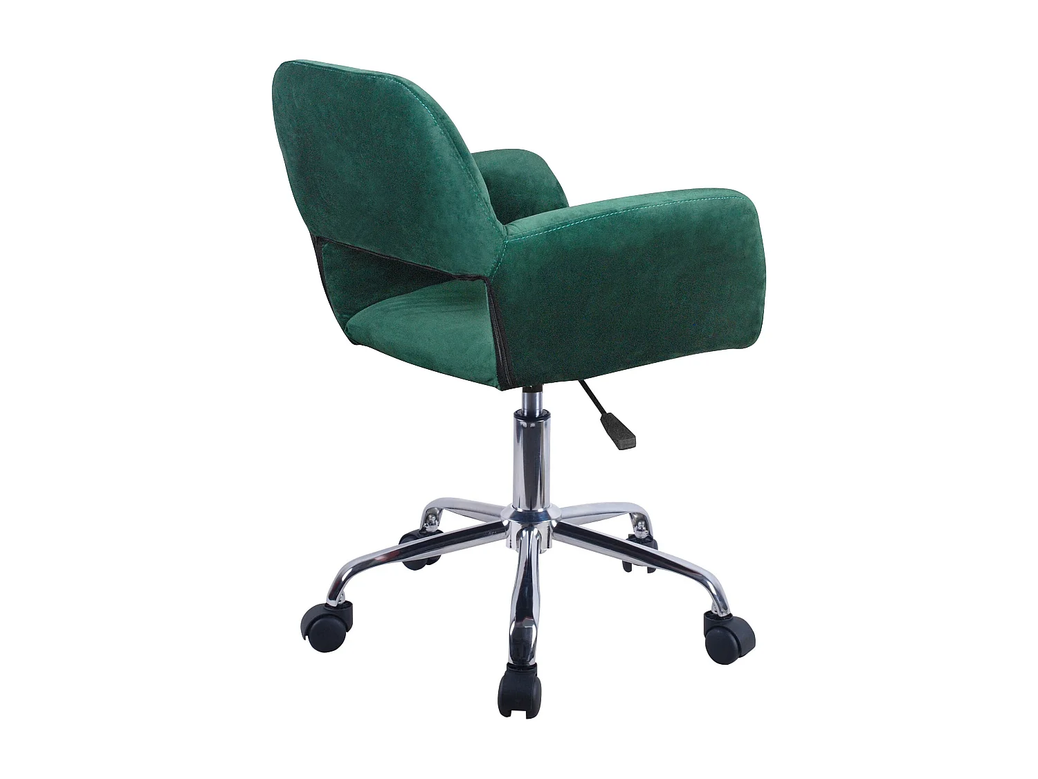 Fotel obrotowy na kółkach welur FD22 Butelkowa Zieleń