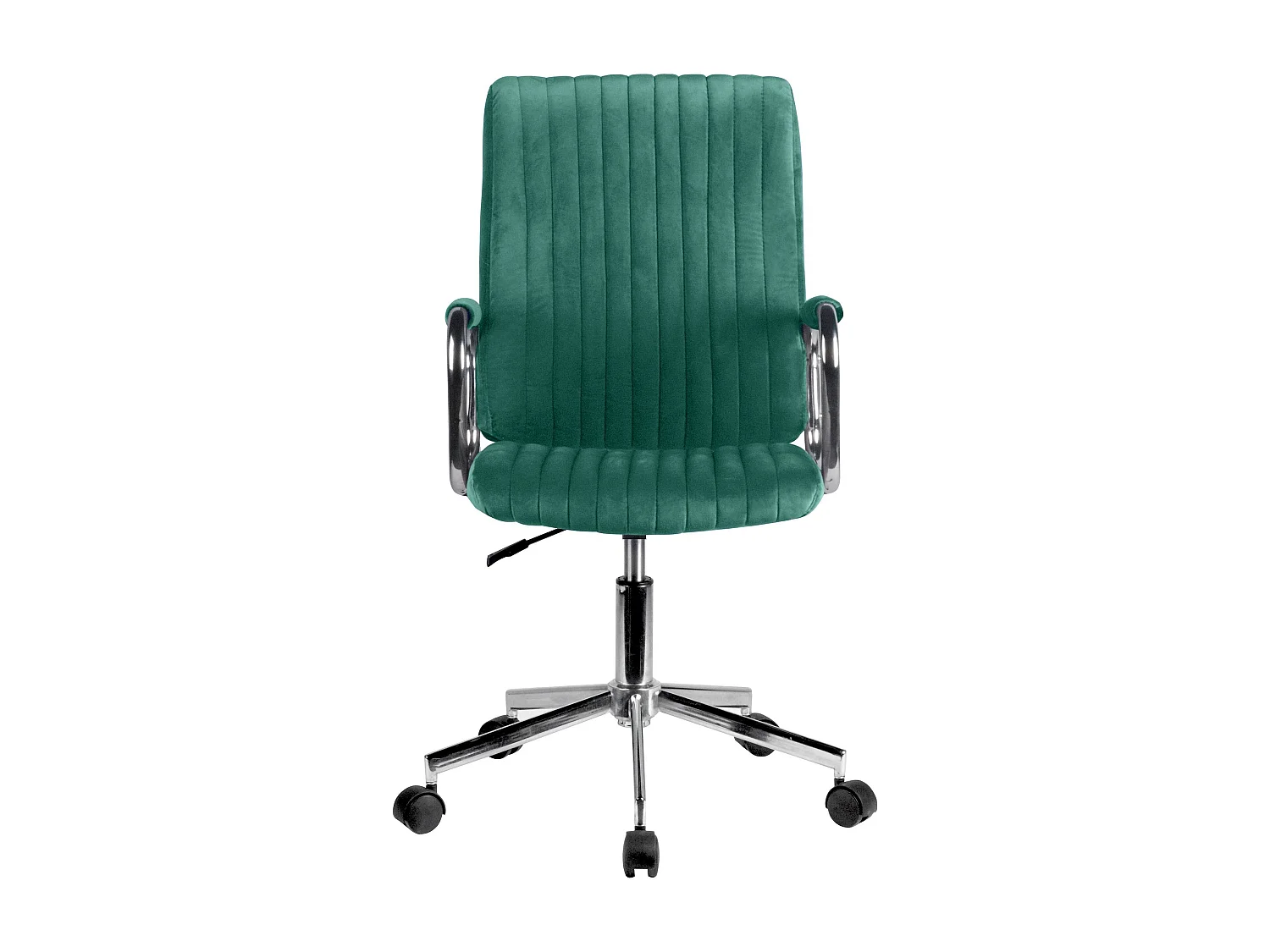 Silla de escritorio y de confidente giratoria con ruedas de terciopelo FD24 Verde Botella