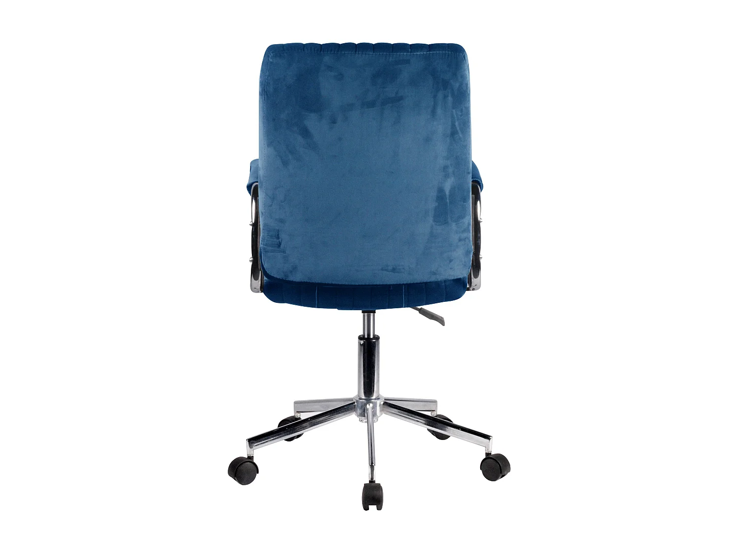 Chaise pivotante à roulettes velour AKORD FD24 Bleu Marine