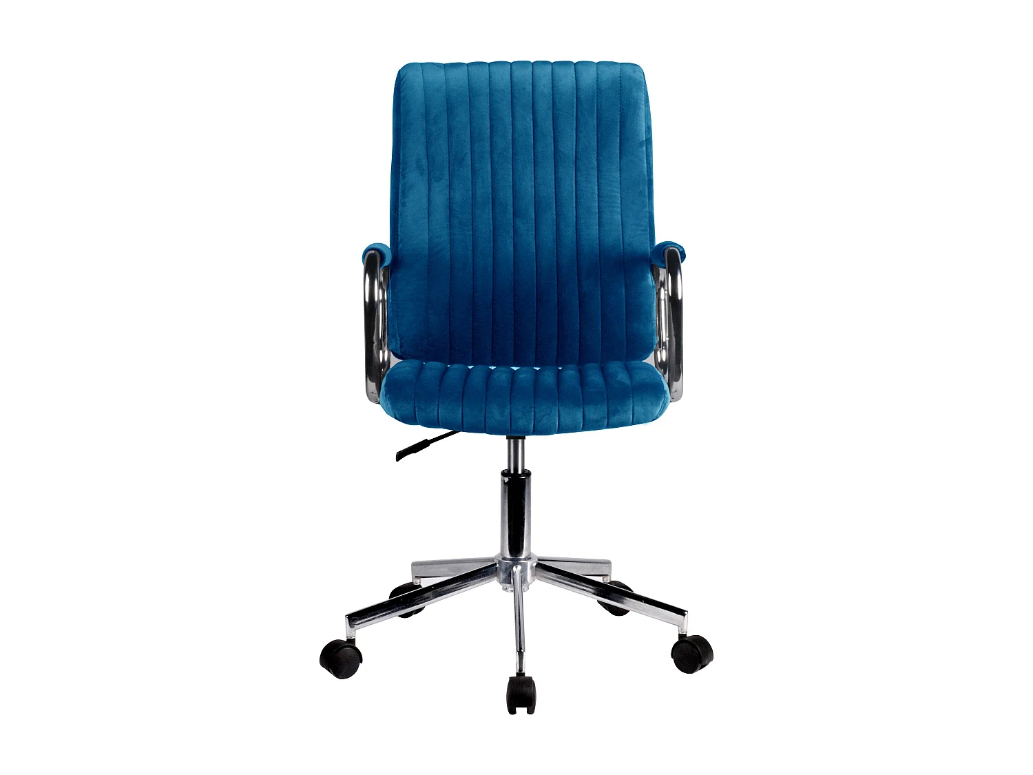Silla de escritorio y de confidente giratoria con ruedas de terciopelo FD24 Azul marino