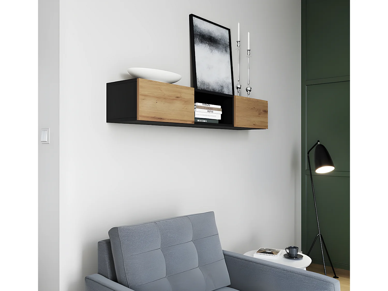 Lowboard Farnia W / Ab Lager/Artisan&Schwarz