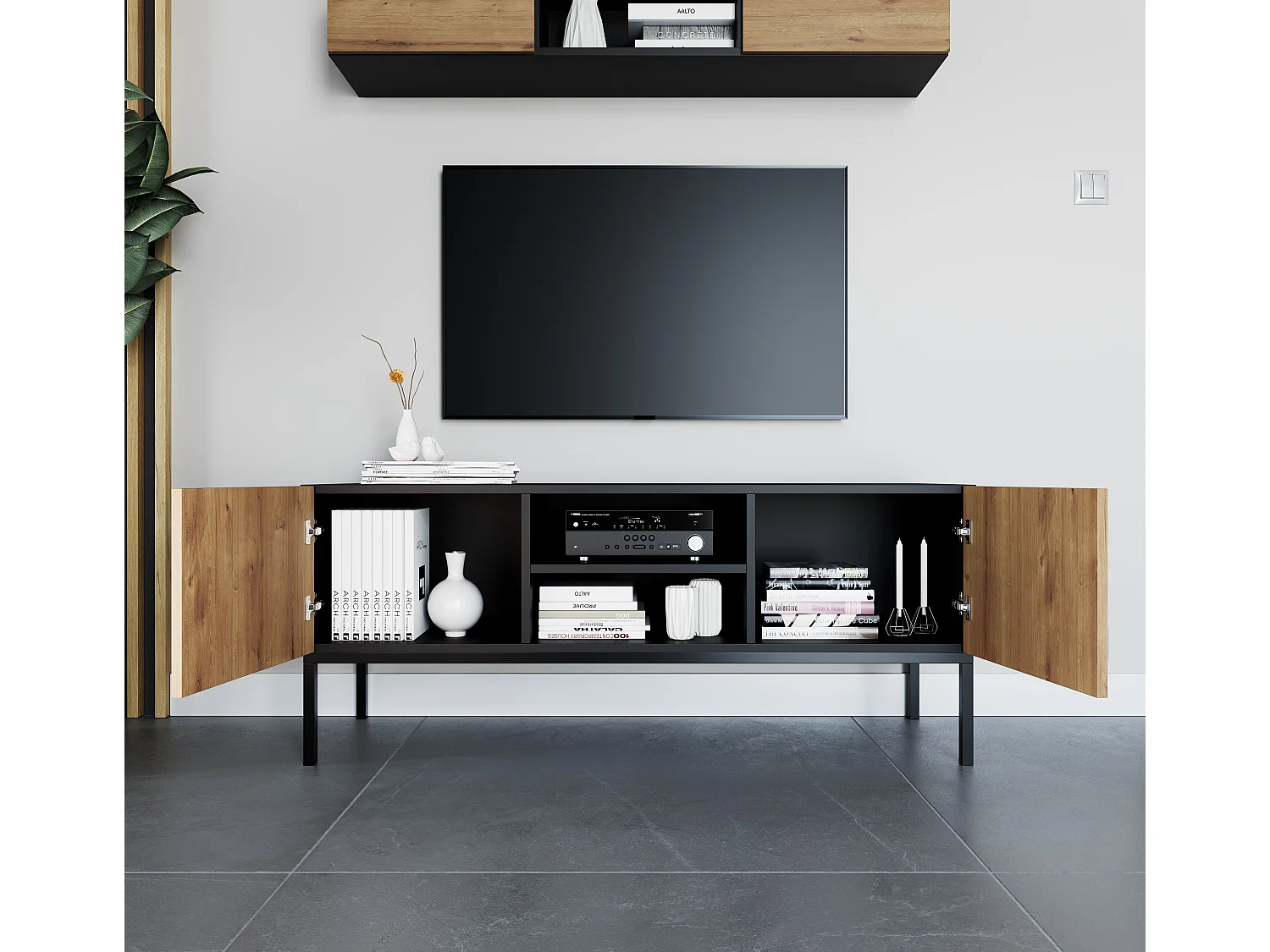 TV Lowboard Farnia BS / Ab Lager/Artisan&Schwarz