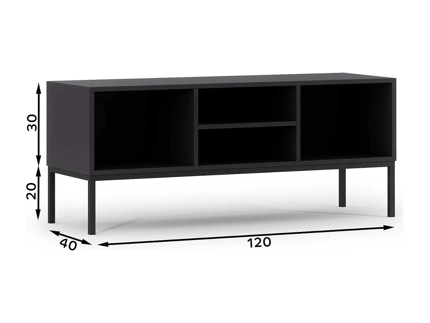 TV Lowboard Farnia BS / Ab Lager/Artisan&Schwarz