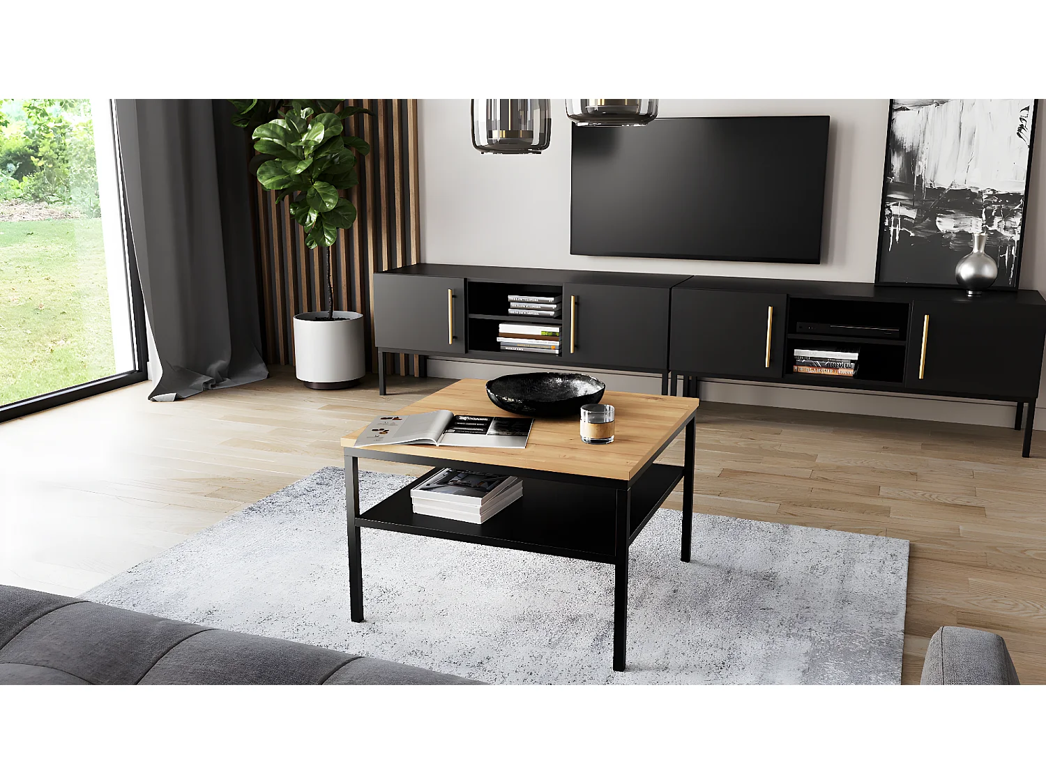 Table basse Sono / En Stock/ Sonoma&Noir