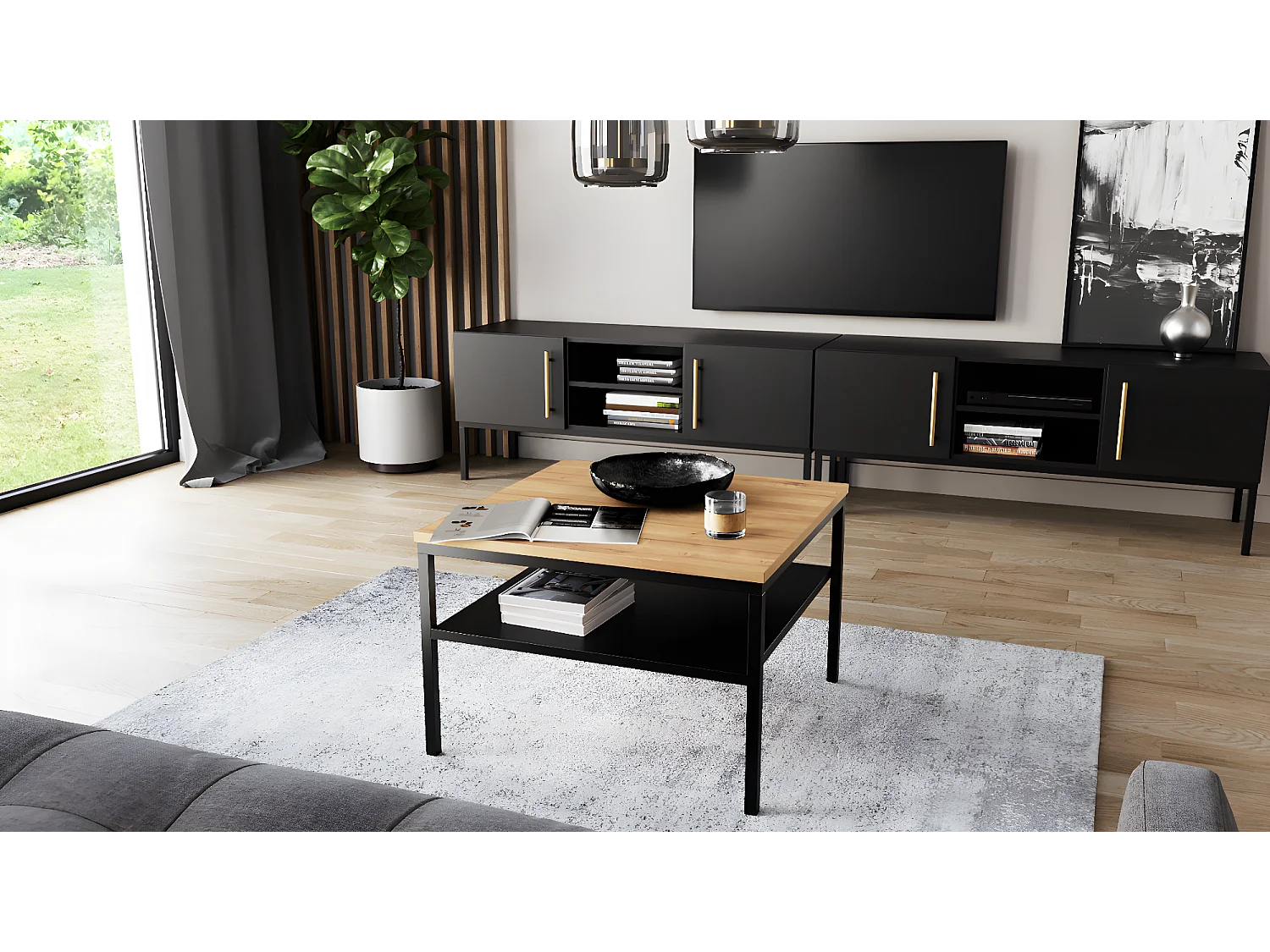 Table basse Sono / En Stock/ Sonoma&Noir