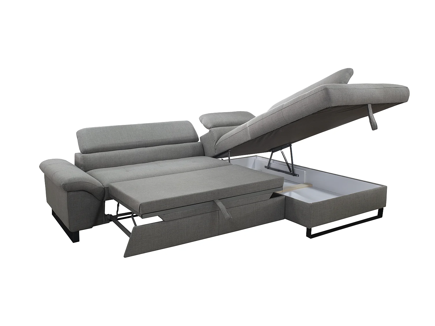 Canapé d'angle Nolan R/revêtement tissu/anthracite