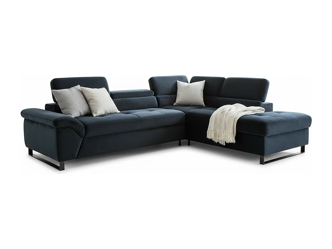 Ecksofa Nolan R/Stoffbezug/Anthrazit