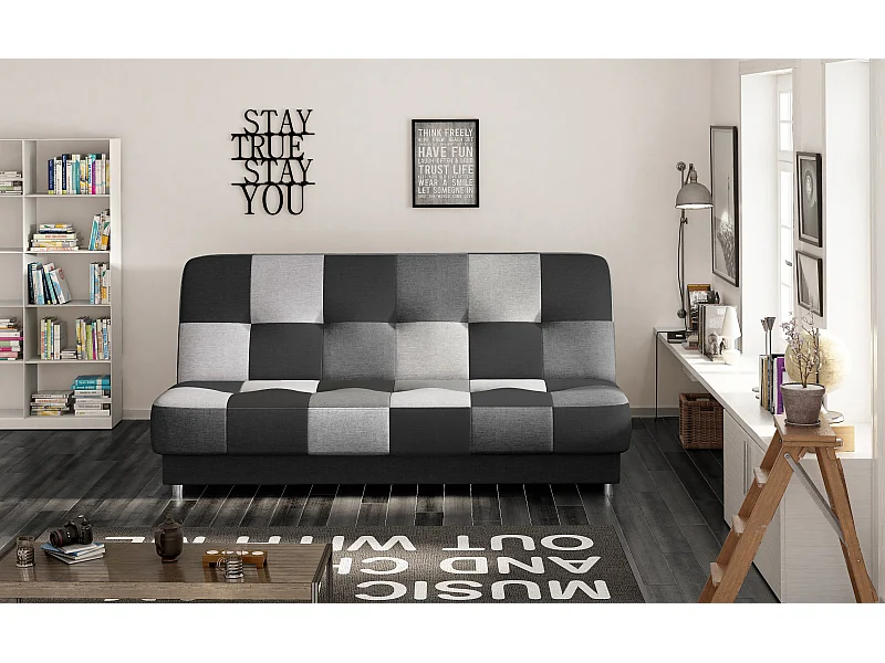 Canapé Yorris (117x192) / En Stock/Tissu-Anthracite