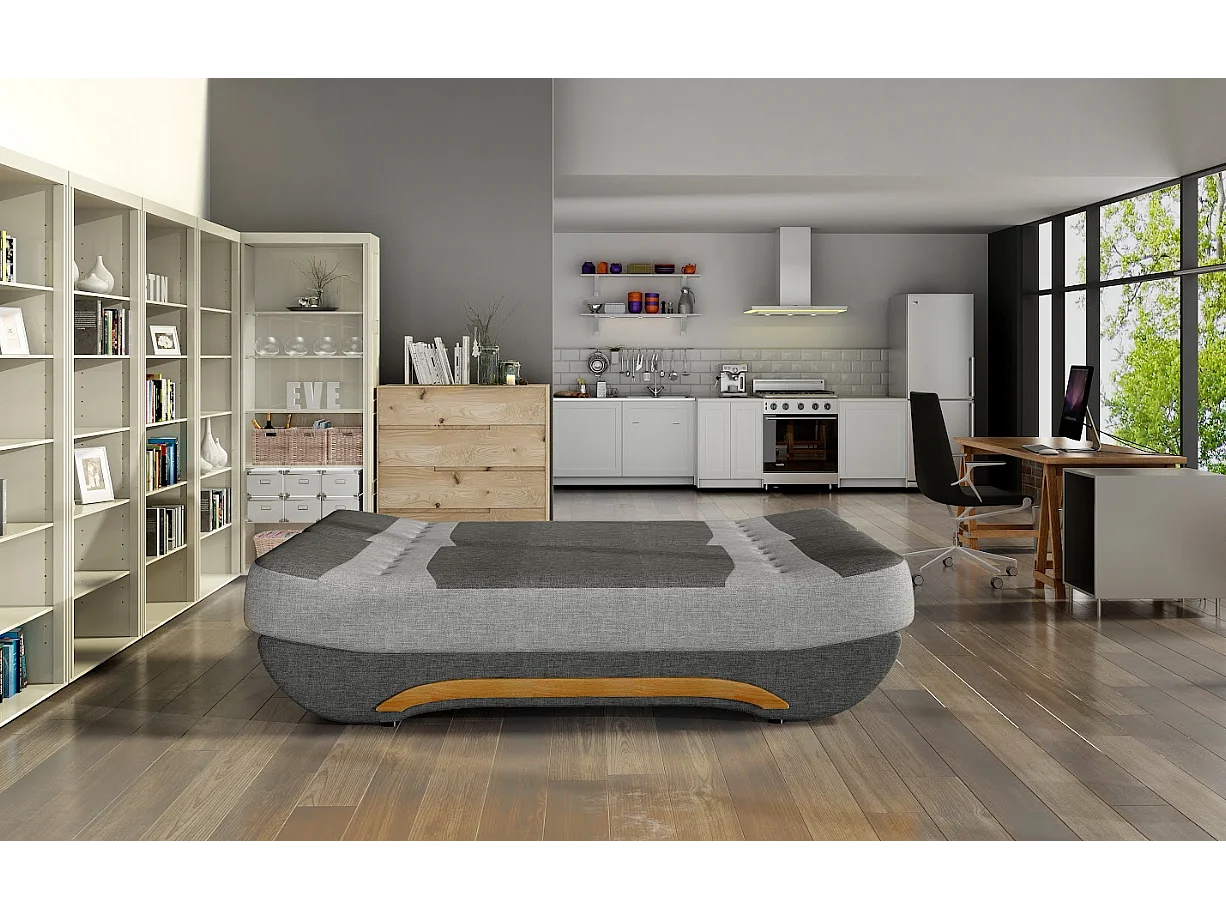 Couch Eva (117x192) / Ab Lager/Stoff-Blau