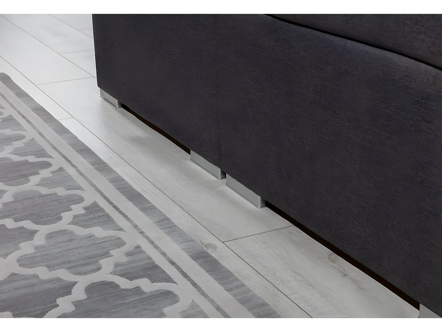 Box Spring Letto Marie M/160x200/Tessuto-Grigio