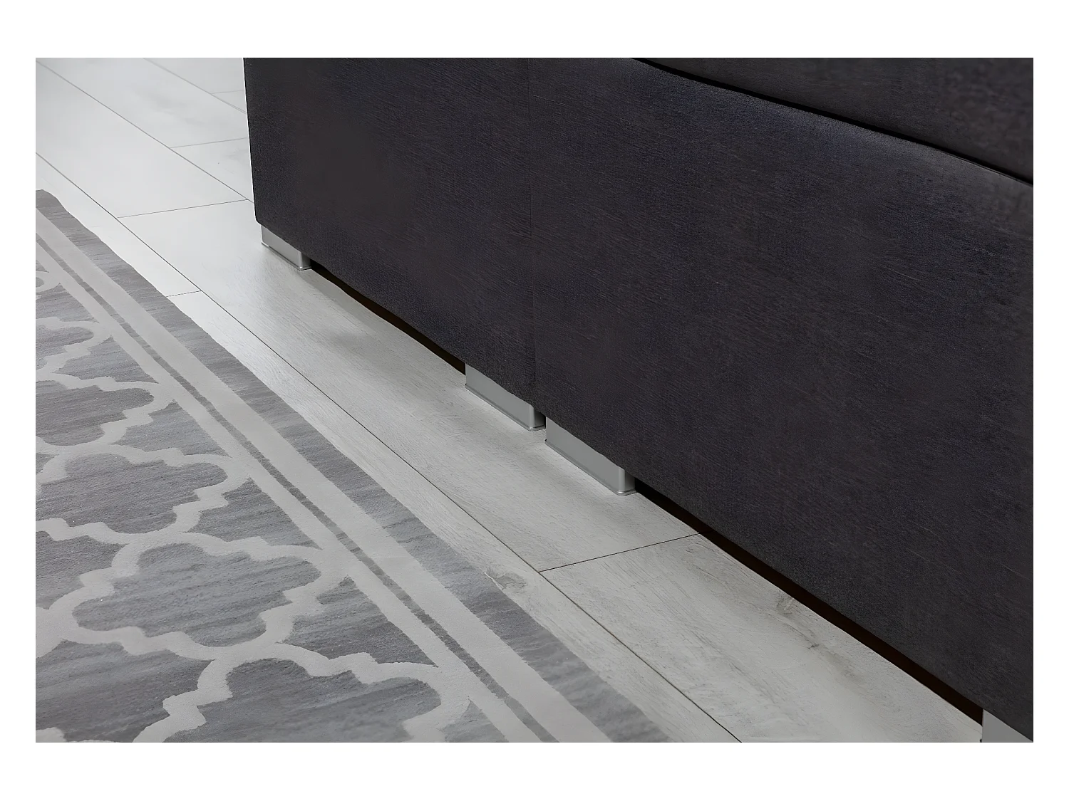 Boxspringbett Marie M/160x200/Stoff-Grau