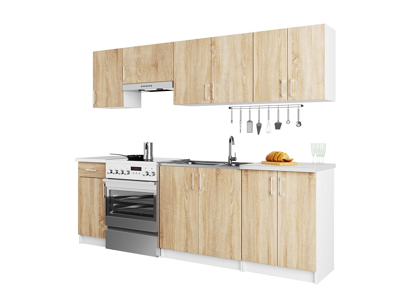 Muebles Cocina Modulos Armario Colgante De Cocina AKORD W30 OLIWIA Blanco  30 Cm 1 Puerta Armario Colgante Cocina, image size:1400x1050