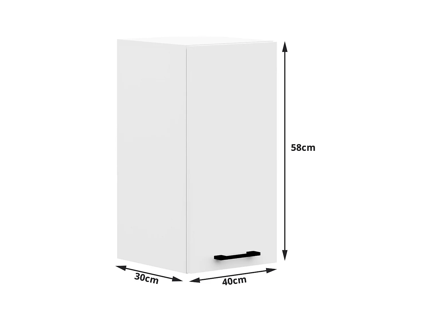 Ensemble De Cuisine AKORD OLIWIA 2.4m Blanc 240 cm 11 portes 1 tiroir façade Blanche 240x46x203 cm