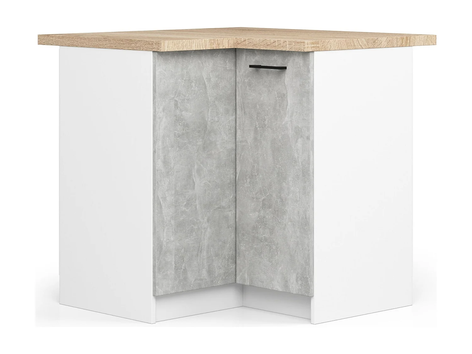Ensemble De Cuisine AKORD OLIWIA Blanc 300 cm 11 portes 1 tiroir façade Béton 300x46x203 cm