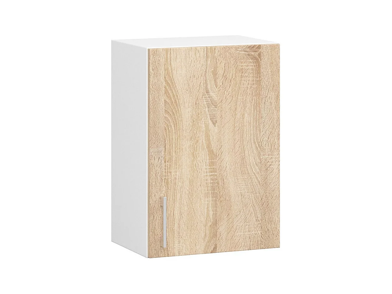 Armoires de cuisine haute AKORD W40 LIMA Blanc 40 cm 1 porte façade Chêne Sonoma 2 étagères 40x30,5x58 cm