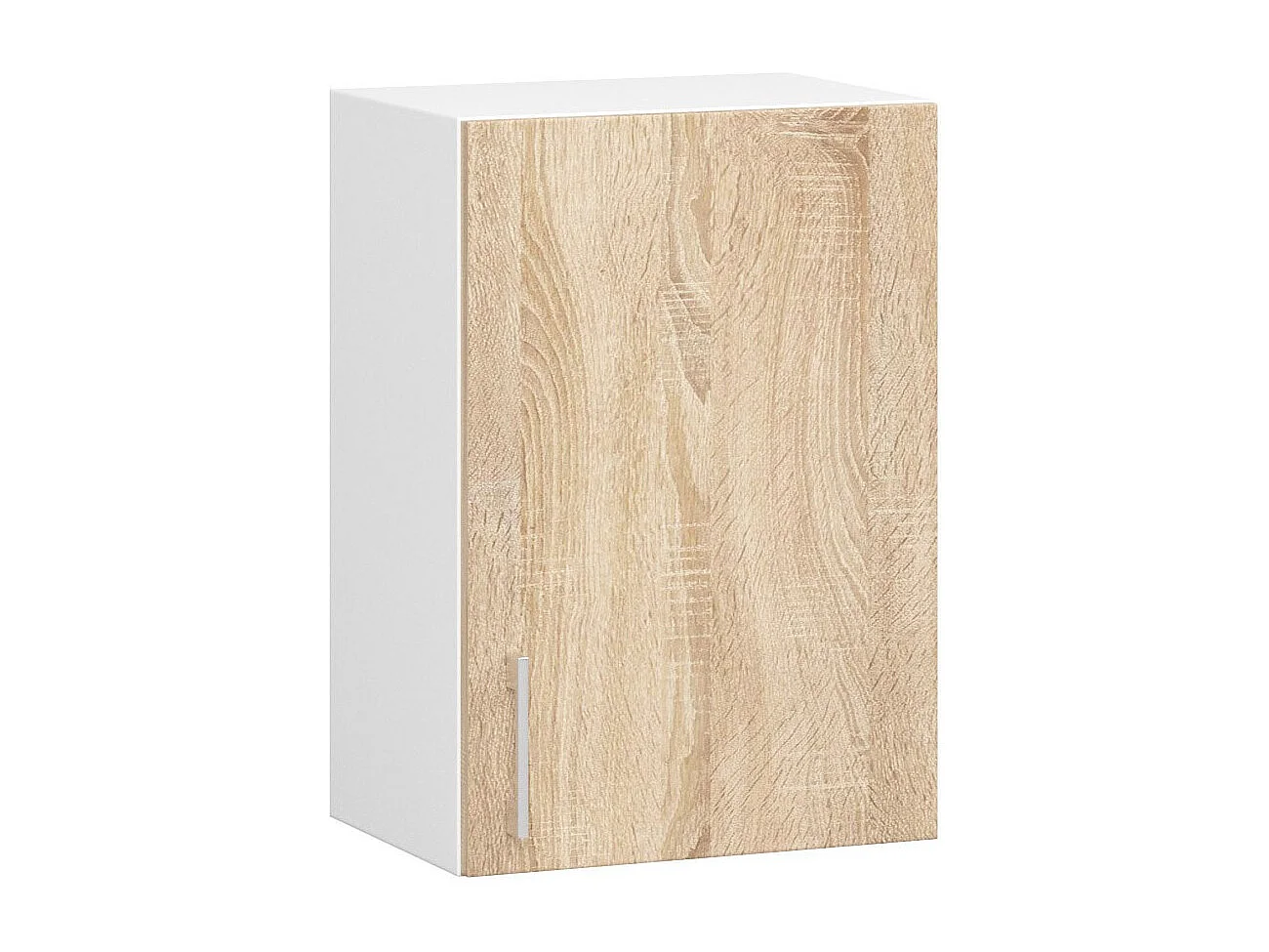 Armoires de cuisine haute AKORD W40 LIMA Blanc 40 cm 1 porte façade Chêne Sonoma 2 étagères 40x30,5x58 cm