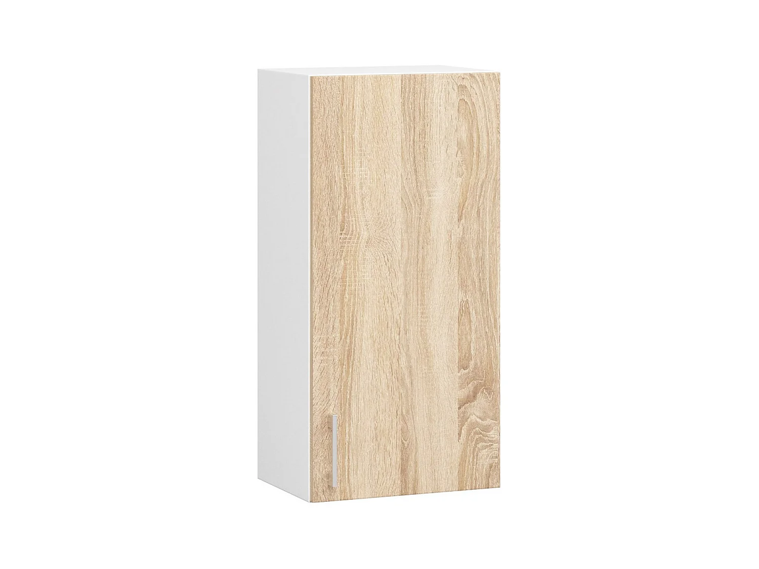 Armoires de cuisine haute AKORD W40 LIMA H720 Blanc 40 cm 1 porte façade Chêne Sonoma 2 étagères 40x30,5x72 cm