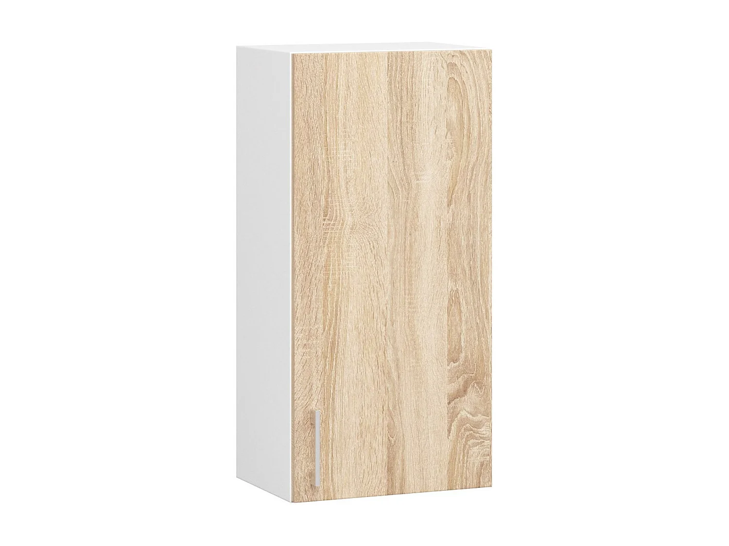 Armoires de cuisine haute AKORD W40 LIMA H720 Blanc 40 cm 1 porte façade Chêne Sonoma 2 étagères 40x30,5x72 cm