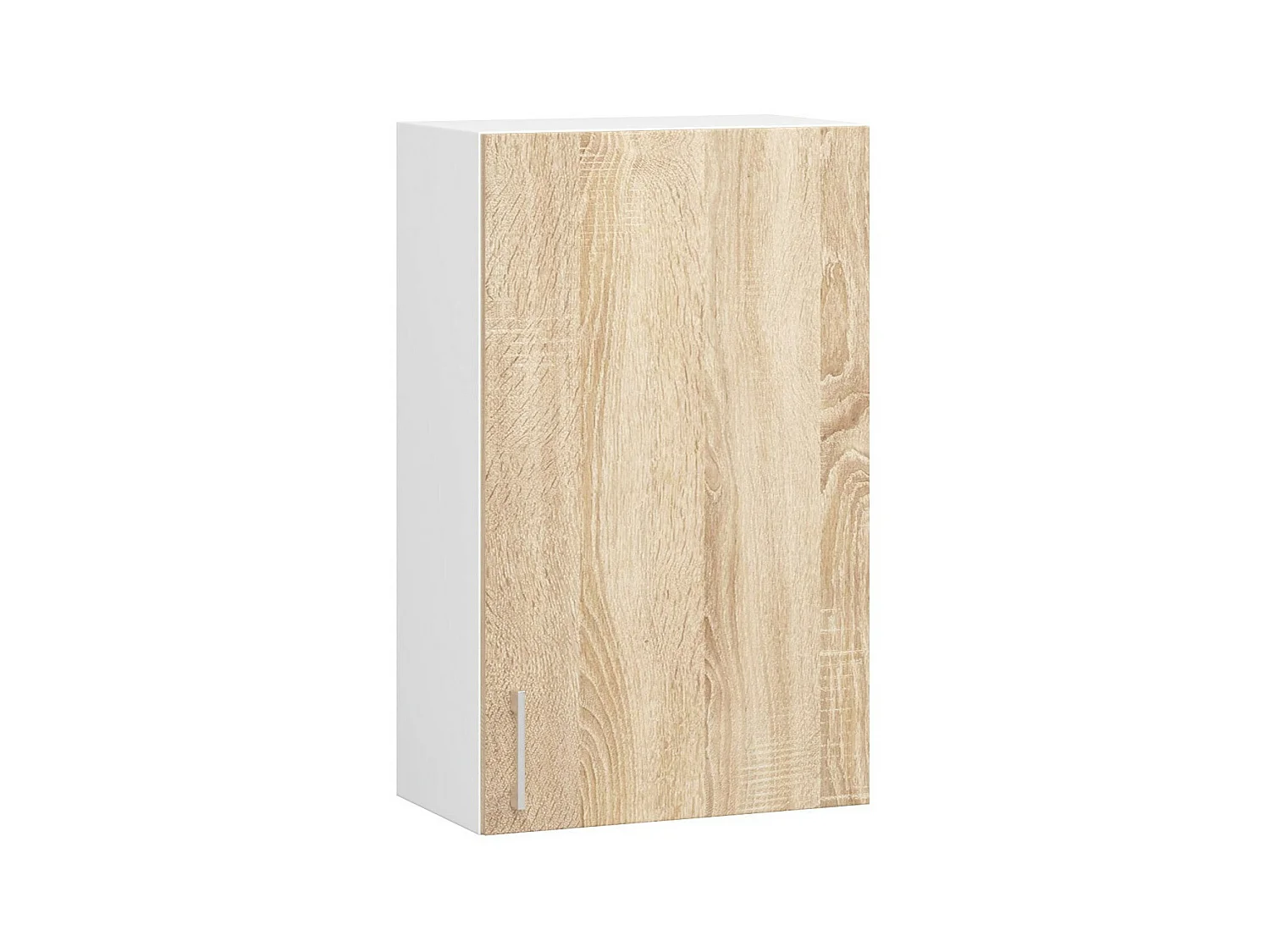 Armoires de cuisine haute AKORD W50 LIMA H720 Blanc 50 cm 1 porte façade Chêne Sonoma 2 étagères 50x30,5x72 cm