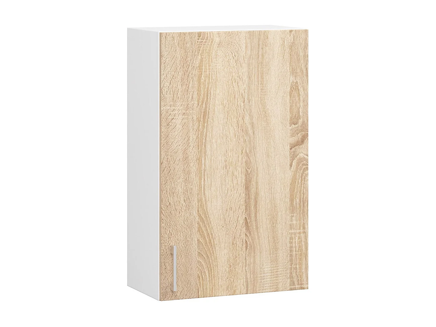 Armoires de cuisine haute AKORD W50 LIMA H720 Blanc 50 cm 1 porte façade Chêne Sonoma 2 étagères 50x30,5x72 cm