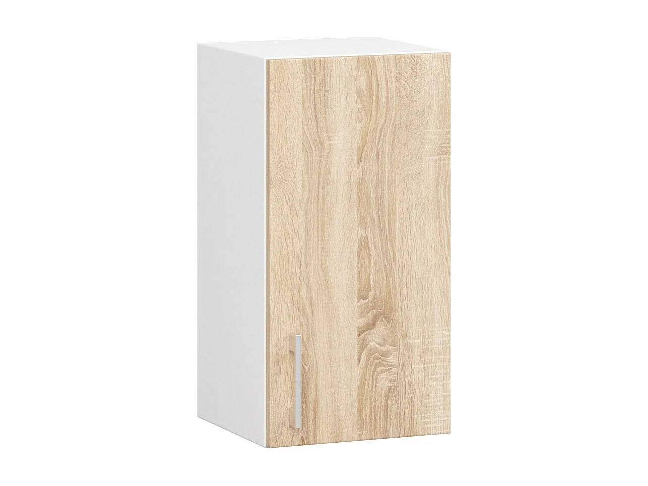 Keukenkast modulaire LIMA W30 met 1 Deur / Hangkast / Bovenkast / AKORD Furniture Factory / Wit - Sonoma Eik / 30 x 58 x 30,5 cm