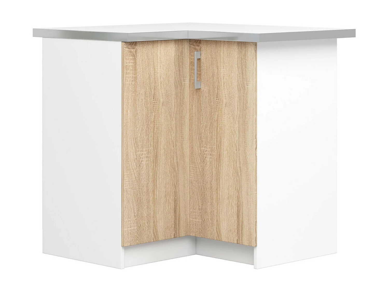 Hoek Keukenkast modulaire LIMA S90/90 / Onderkast / AKORD Furniture Factory / Wit - Sonoma Eik / 84 x 85,5 x 44,5 cm