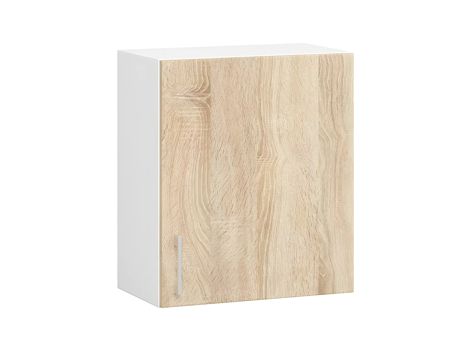 Armoires de cuisine haute AKORD W50 LIMA Blanc 50 cm 1 porte façade Chêne Sonoma 2 étagères 50x30,5x58 cm
