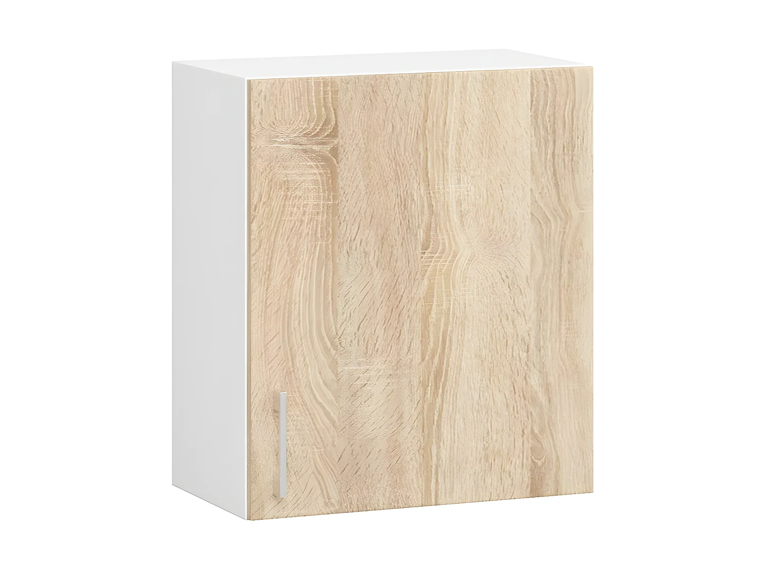 Keukenkast modulaire LIMA W50 met 1 Deur / Hangkast / Bovenkast / AKORD Furniture Factory / Wit - Sonoma Eik / 50 x 58 x 30,5 cm