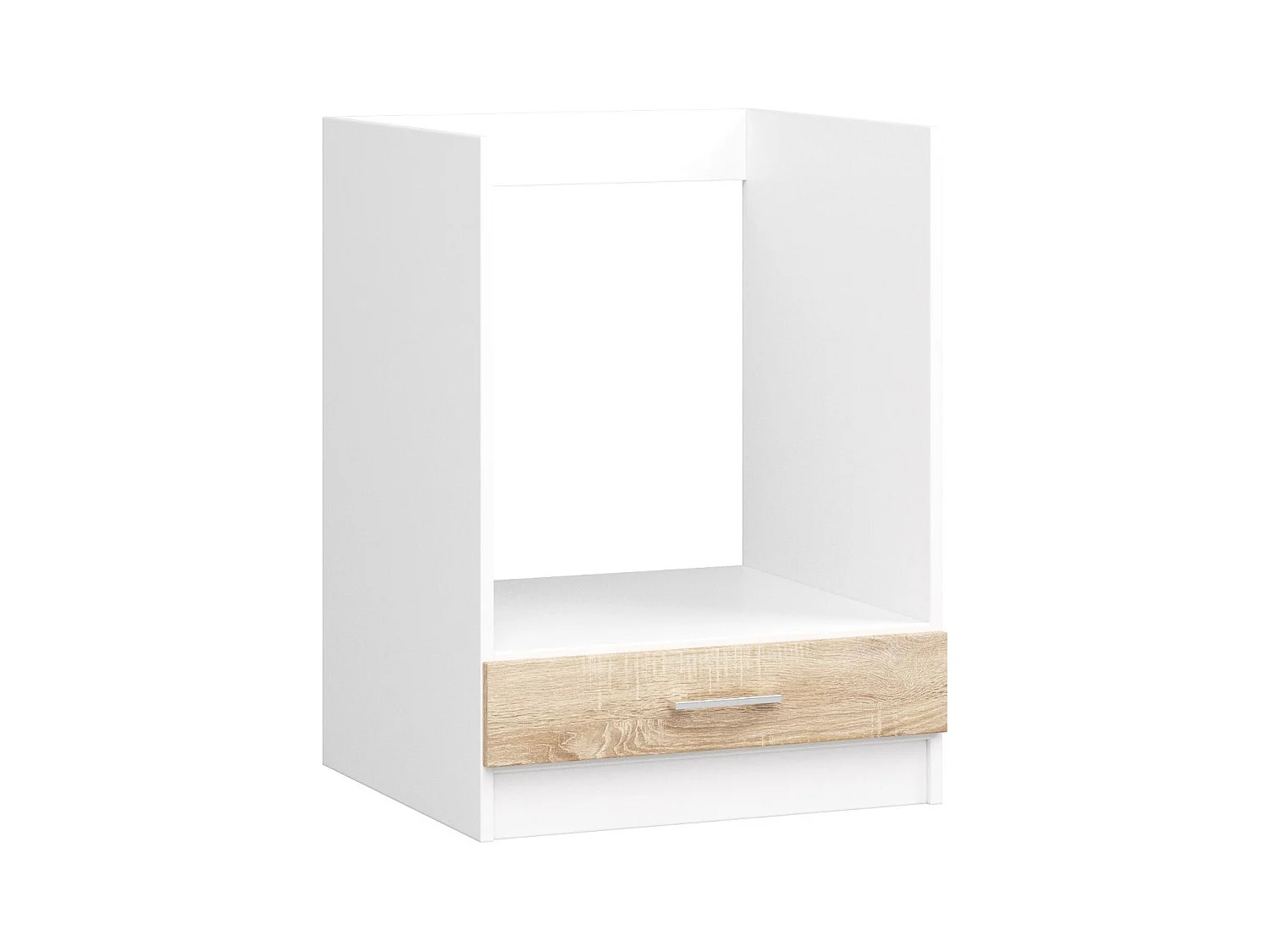 Armoires de cuisine basse AKORD S60 à four LIMA Blanc 60 cm 1 porte couleur Chêne Sonoma 1 étagère 60x55x82 cm