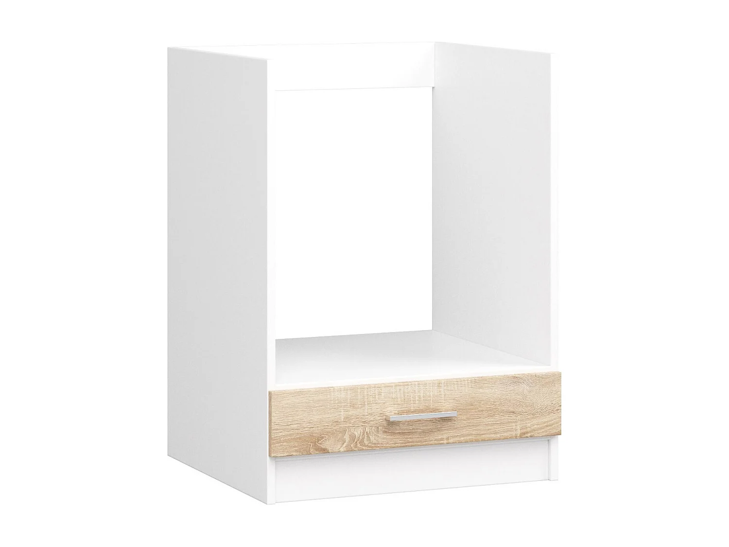 Szafka kuchenna pod piekarnik AKORD S60 z blatem system LIMA Biała 60 cm 1 drzwi kolor Dąb Sonoma mat 1 półka 60x55x82 cm