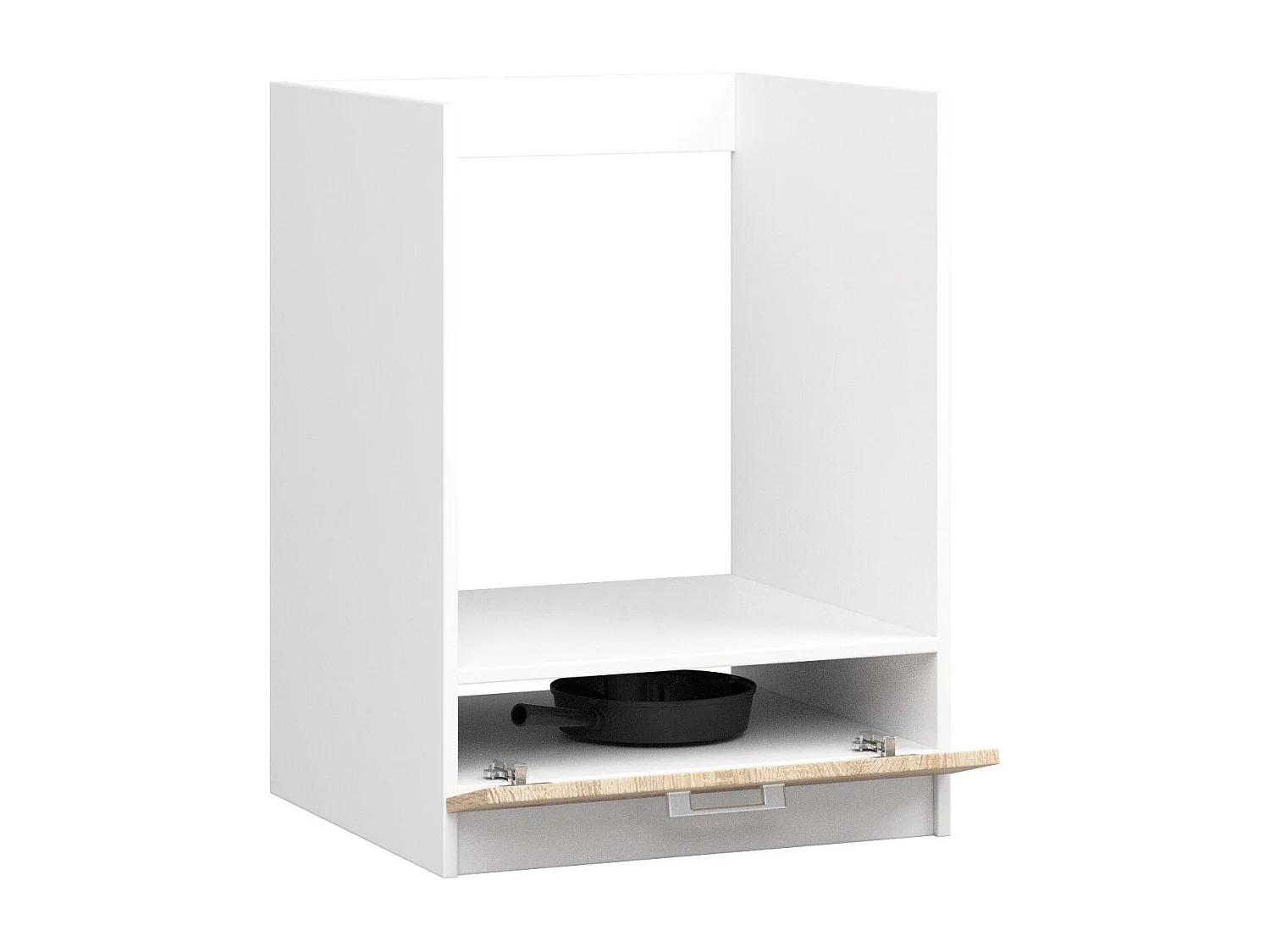 Szafka kuchenna pod piekarnik AKORD S60 z blatem system LIMA Biała 60 cm 1 drzwi kolor Dąb Sonoma mat 1 półka 60x55x82 cm