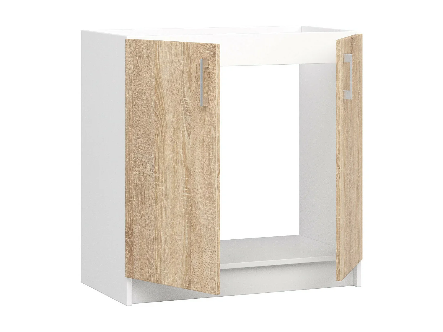 Onderkast voor Spoelbak LIMA S80 / Keukenkast modulaire / AKORD Furniture Factory / Wit - Sonoma Eik / 80 x 82 x 44,5 cm