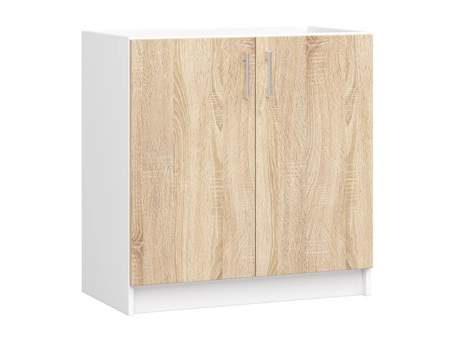 Armario de cocina para fregadero AKORD S80 LIMA Blanco 80 cm 2 puertas Roble Sonoma 1 estante 80x44,5x82 cm