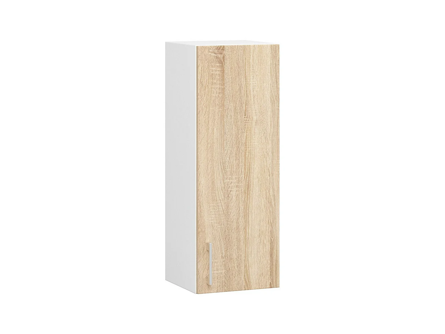 Armoires de cuisine haute AKORD W30 LIMA H720 Blanc 30 cm 1 porte façade Chêne Sonoma 2 étagères 30x30,5x72 cm