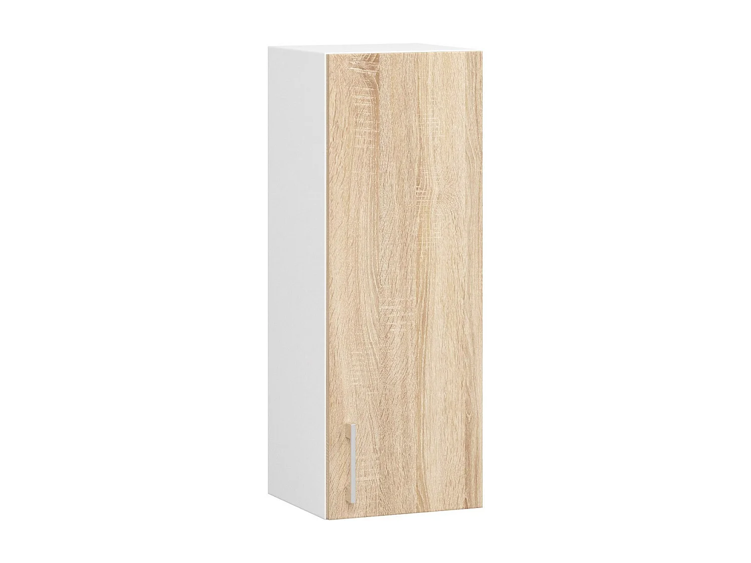 Armoires de cuisine haute AKORD W30 LIMA H720 Blanc 30 cm 1 porte façade Chêne Sonoma 2 étagères 30x30,5x72 cm