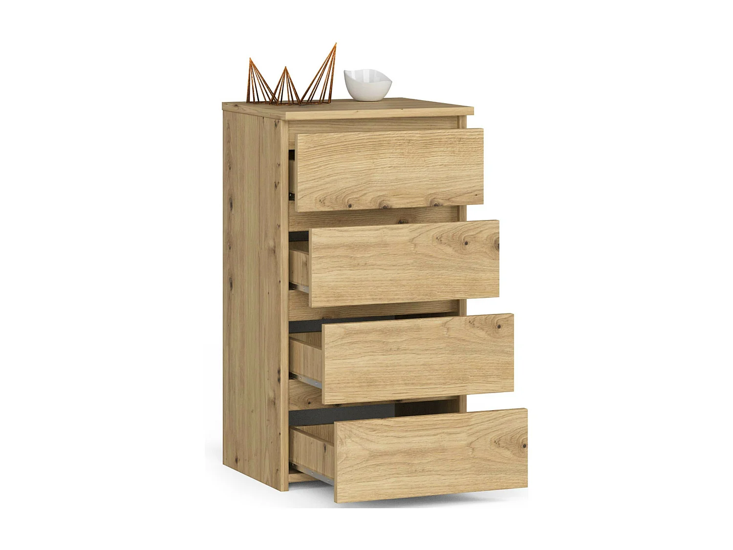 Kommode CL4 met 4 Lades / AKORD Furniture Factory / Artisan Eik / 40x74x35 cm