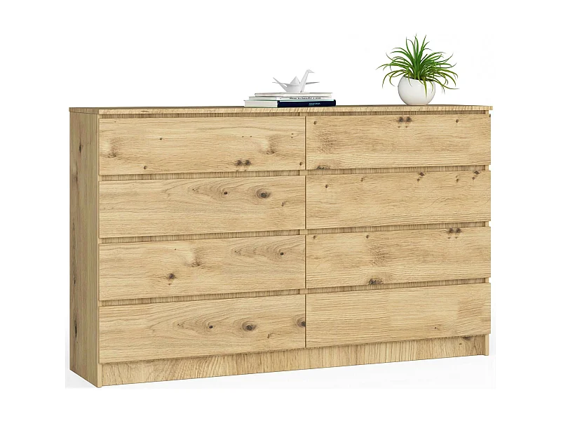 Ladekast K160 met 8 Lades / AKORD Furniture Factory / Artisan Eik / 160 x 99 x 40 cm