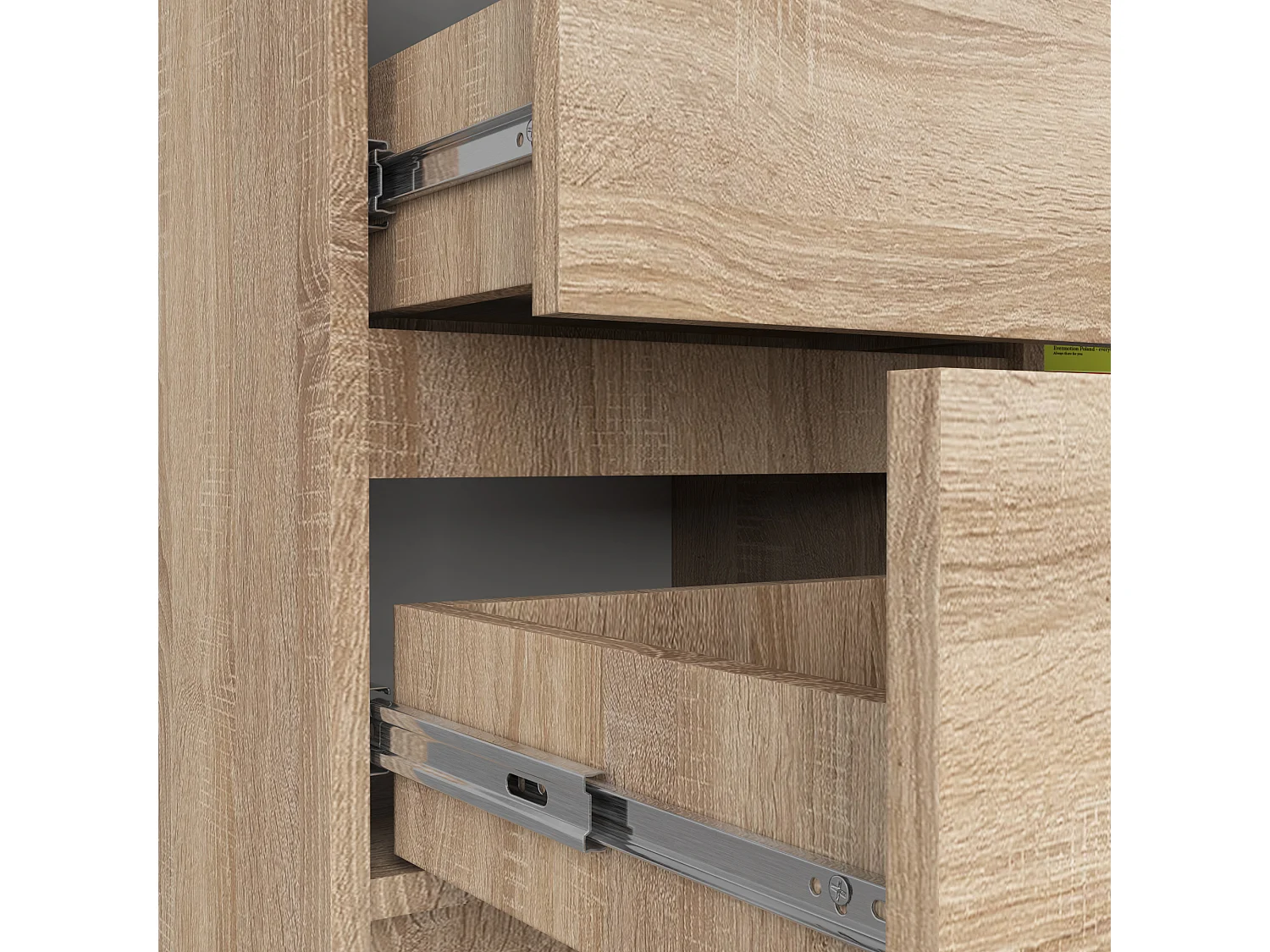 Kommode AKORD JERRY Sonoma-Eiche 80 cm Tür 3 Schubladen 2 Ebenen B80 x H77 x T35 cm