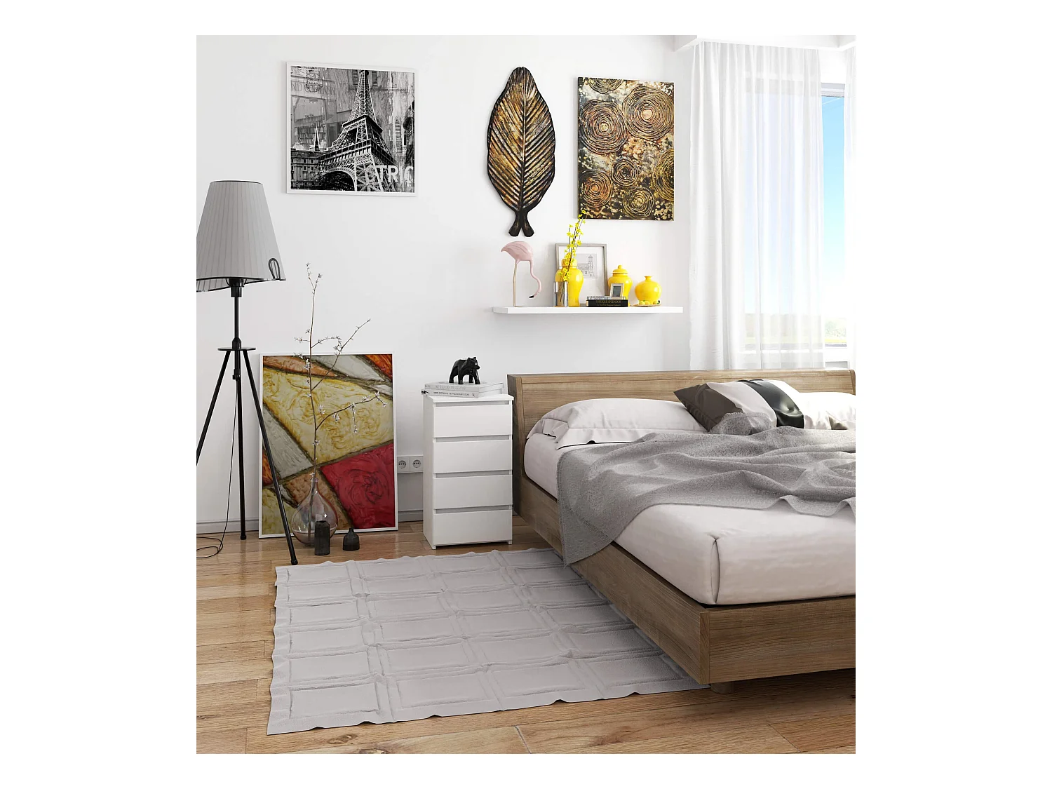 Kommode AKORD CL4 Weiß 40 cm 4 Schubladen B40 x H74 x T35 cm