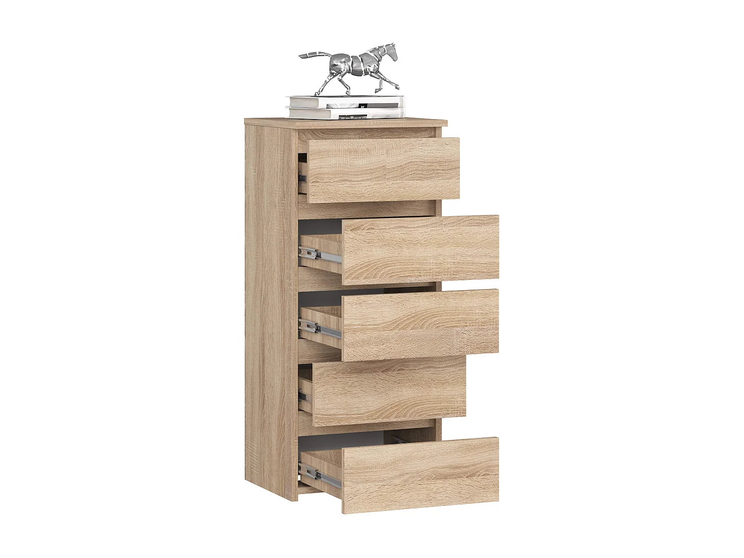 Commode AKORD CL5 Chêne Sonoma 40 cm 5 tiroirs façade Chêne Sonoma 40x35x92 cm
