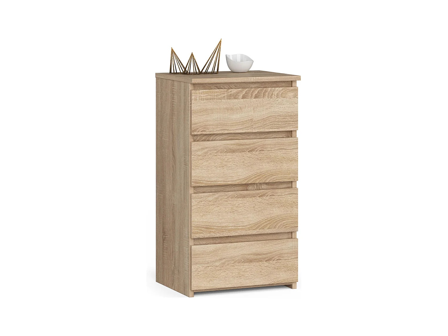 Commode AKORD CL4 Chêne Sonoma 40 cm 4 tiroirs façade Chêne Sonoma 40x35x74 cm