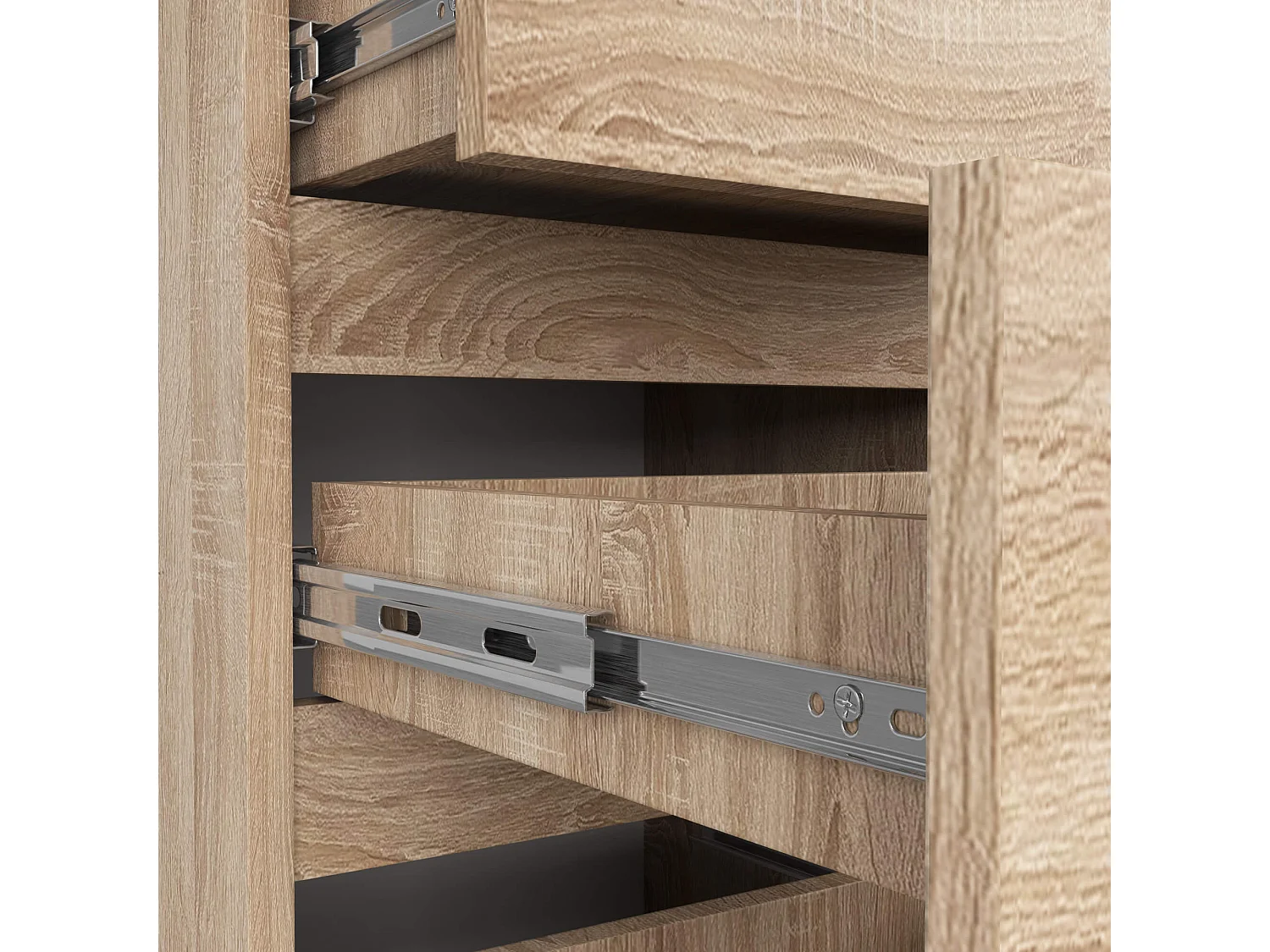 Kommode CL4 met 4 Lades / AKORD Furniture Factory / Sonoma Eik / 40x74x35 cm