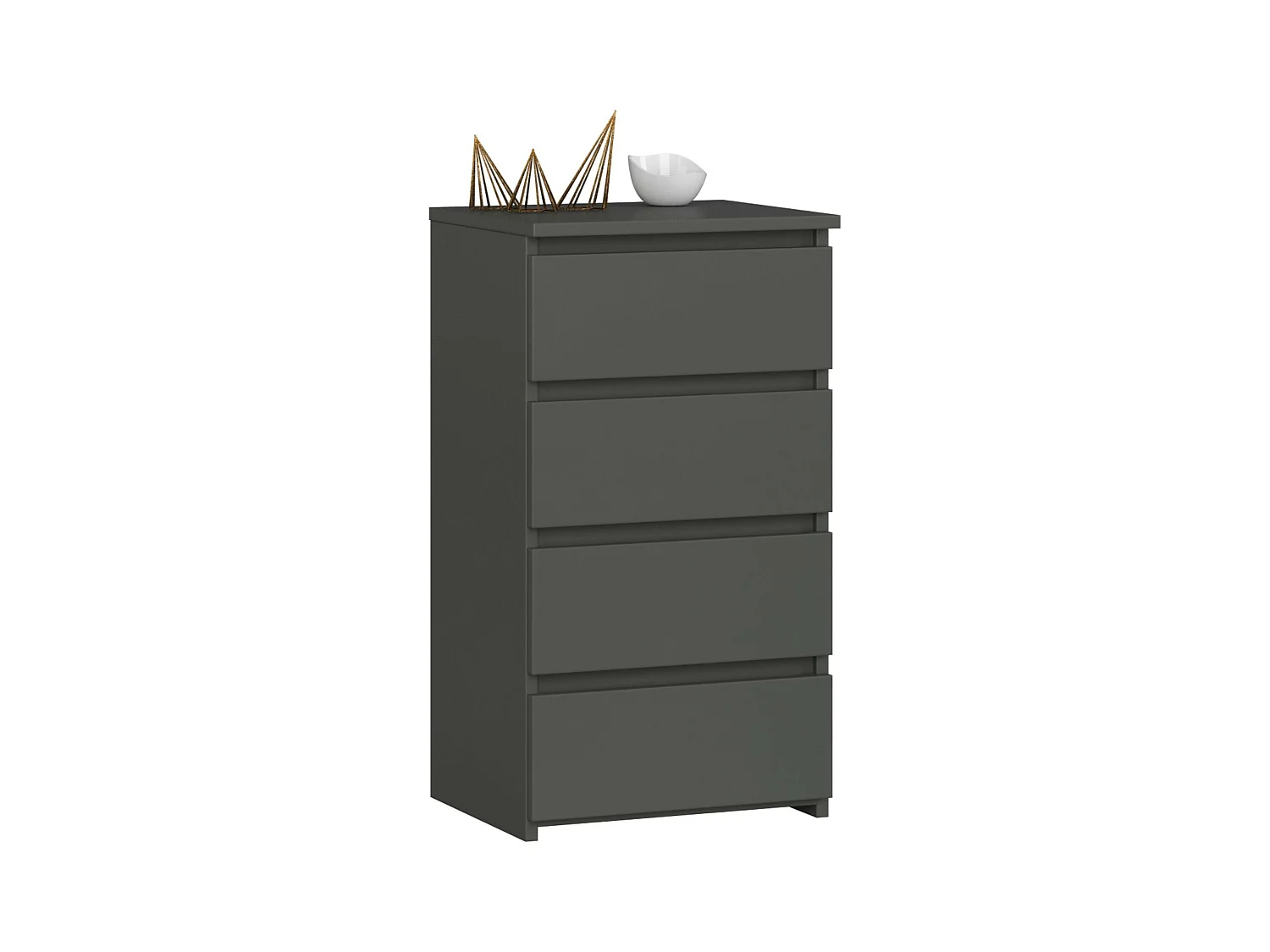 Commode AKORD CL4 Gris Graphite 40 cm 4 tiroirs façade Gris Graphite 40x35x74 cm