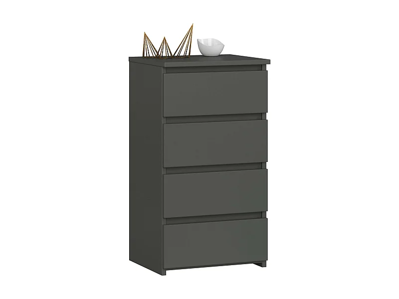 Commode AKORD CL4 Gris Graphite 40 cm 4 tiroirs façade Gris Graphite 40x35x74 cm
