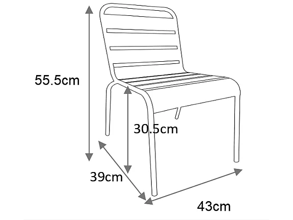 Set van 2 opstapelbare tuinstoelen voor kinderen van metaal - Mosterdgeel - POPAYAN van MYLIA