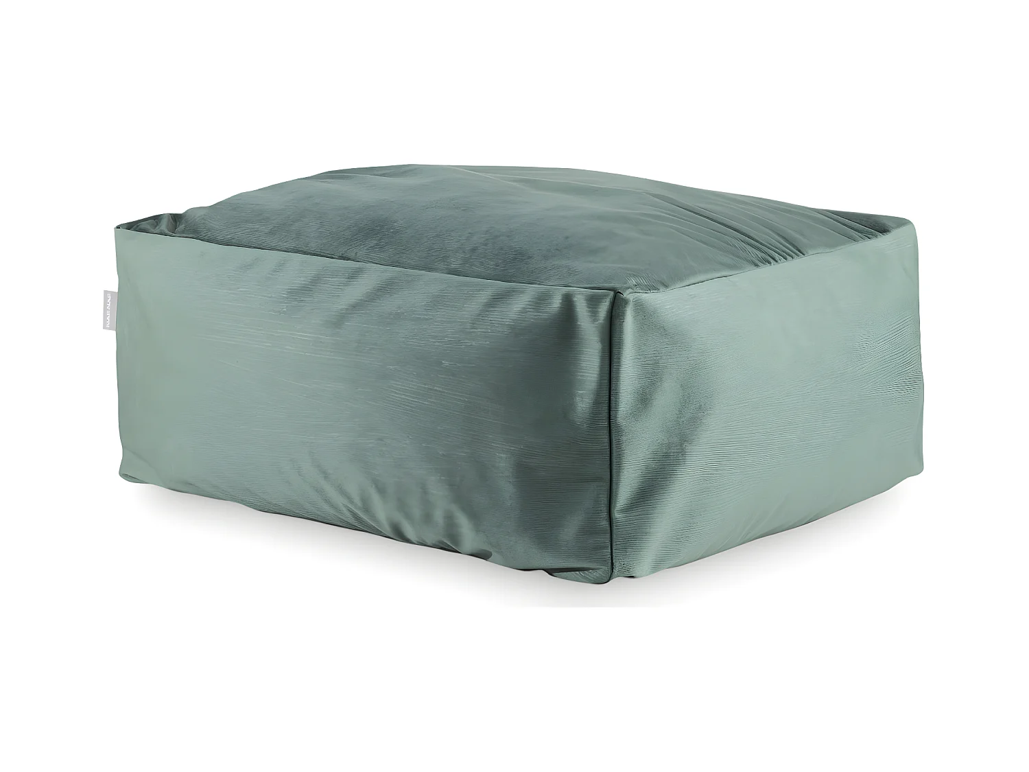 Pouf amovible en velours CORSO 50x50x25 cm vert clair