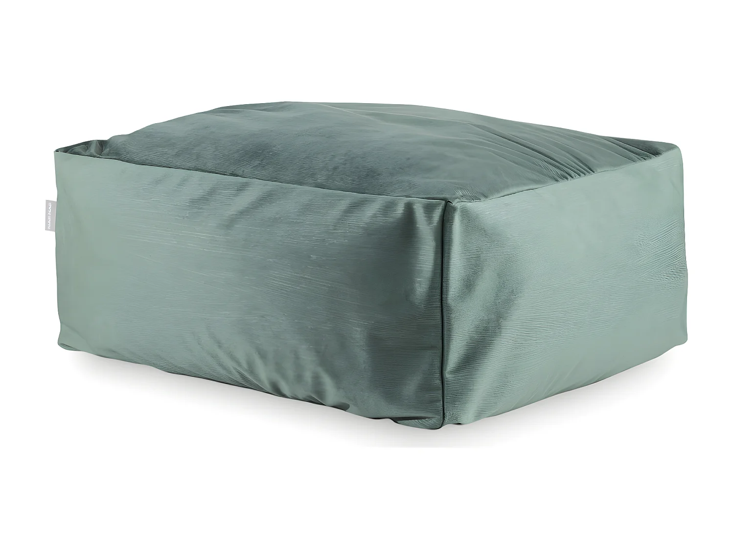 Pouf amovible en velours CORSO 50x50x25 cm vert clair