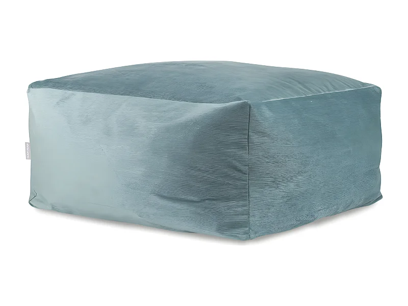 Pouf amovible en velours CORSO 50x50x25 cm bleu clair