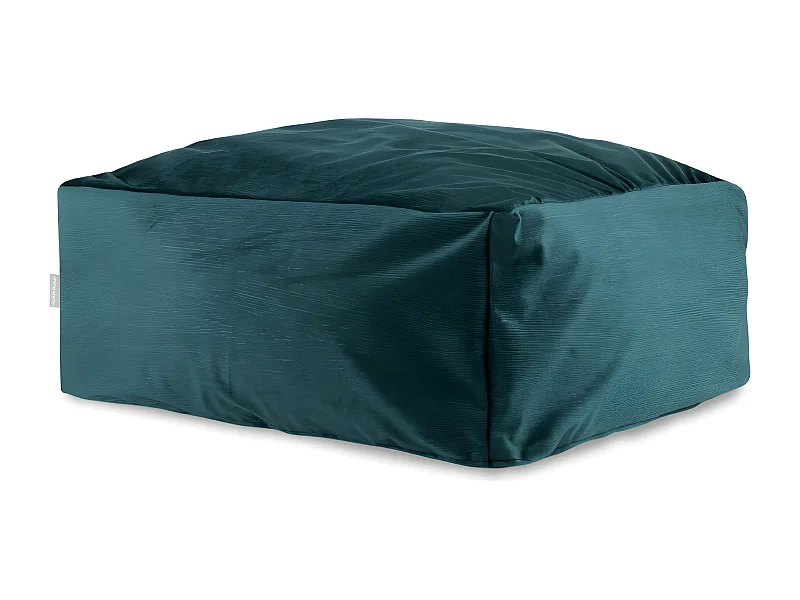 Puf de terciopelo desenfundable CORSO 50x50x25 cm bleu  mer